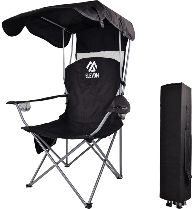 Read more about the article Camp Chairs with Shade Canopy Chair Folding Camping Recliner Support with Carrying Bag Review