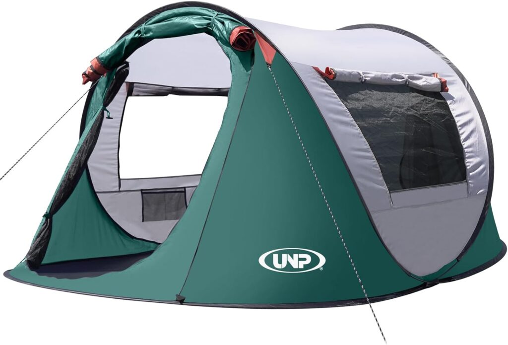 Pop-up Tent, 3 Person Camping Tent, Instant Portable Beach Tent, Easy Pop Up Shade Tents 2 Doors for Camping Hiking  Traveling with Carrying Bag