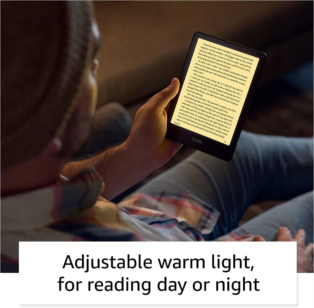 Amazon Kindle Paperwhite (16 GB) – Now with a larger display, adjustable warm light, increased battery life, and faster page turns – Without Lockscreen Ads – Black