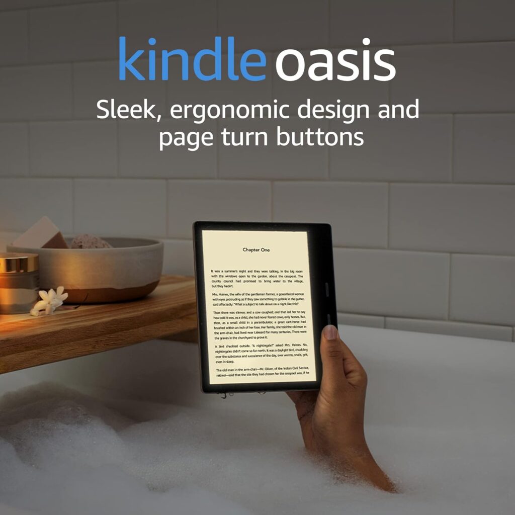 Kindle Oasis – With 7” display and page turn buttons