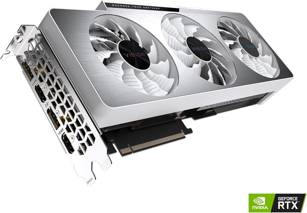 GIGABYTE GeForce RTX 3070 Ti Vision OC 8G Graphics Card, WINDFORCE 3X Cooling System, 8GB 256-bit GDDR6X, GV-N307TVISION OC-8GD Video Card