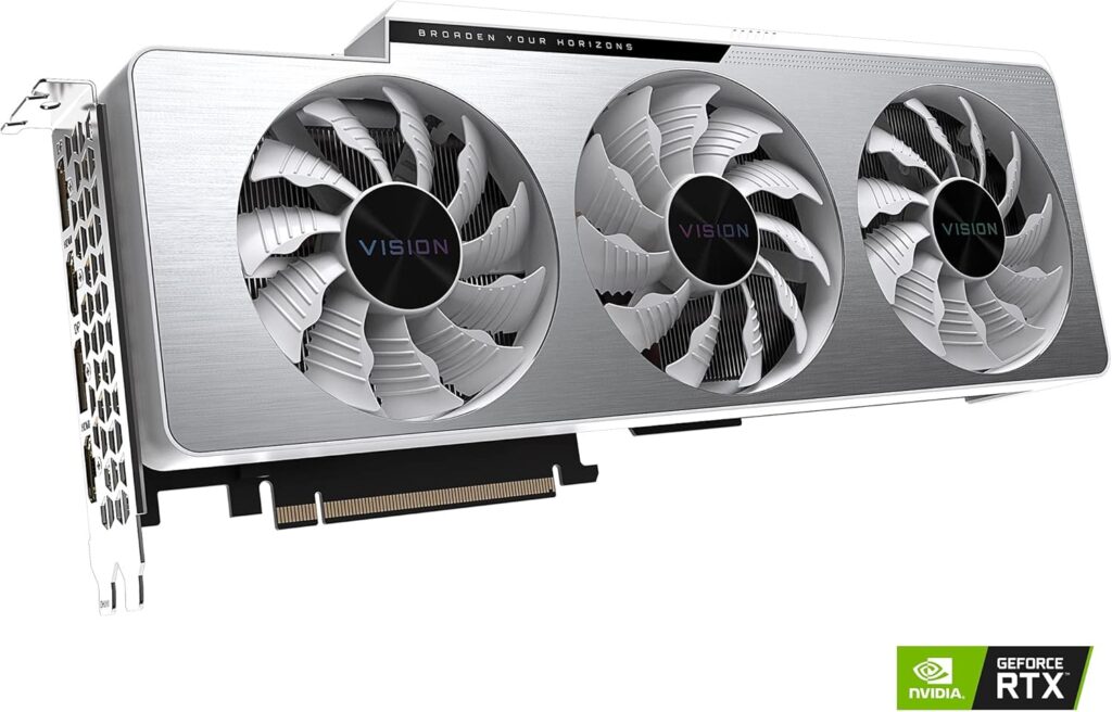 GIGABYTE GeForce RTX 3070 Ti Vision OC 8G Graphics Card, WINDFORCE 3X Cooling System, 8GB 256-bit GDDR6X, GV-N307TVISION OC-8GD Video Card