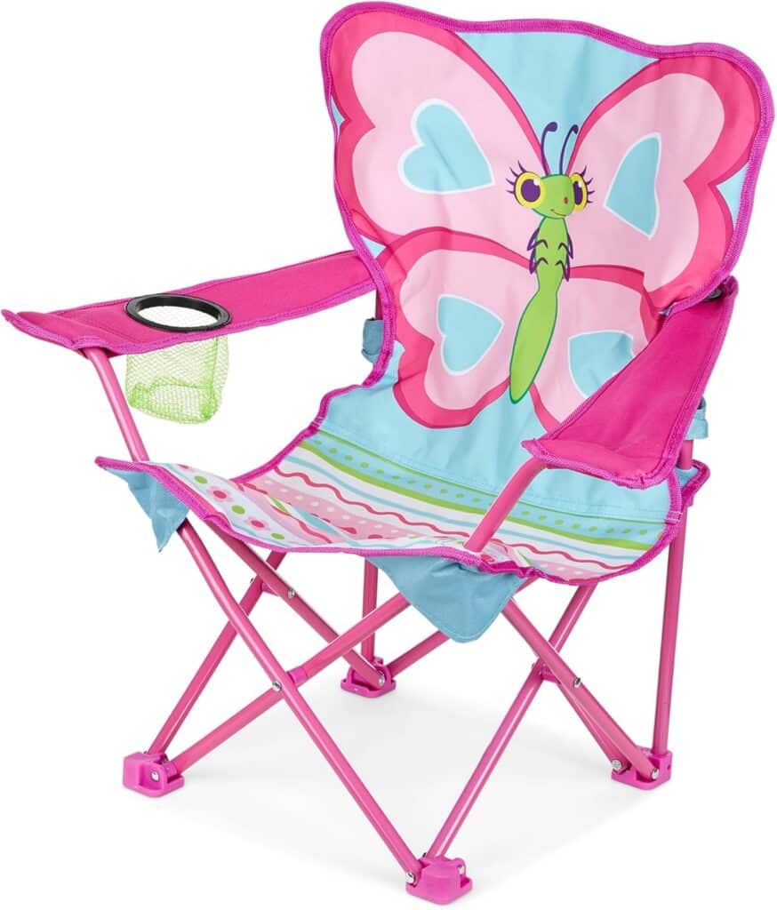 Melissa  Doug Cutie Pie Butterfly Camp Chair (Frustration-Free Packaging) , Pink