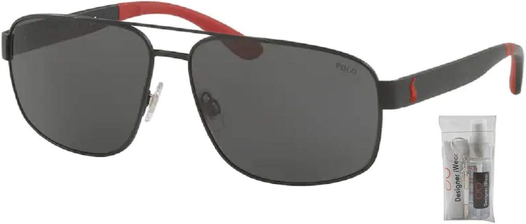 Polo Ralph Lauren PH3112 Aviator Sunglasses For Men+ BUNDLE With Designer iWear Eyewear Kit