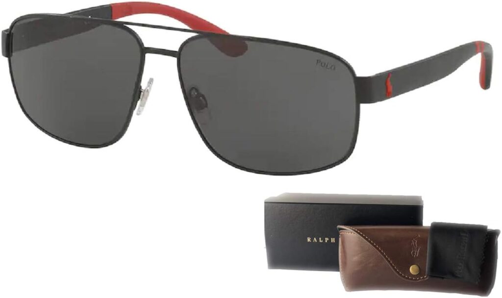 Polo Ralph Lauren PH3112 Aviator Sunglasses For Men+ BUNDLE With Designer iWear Eyewear Kit