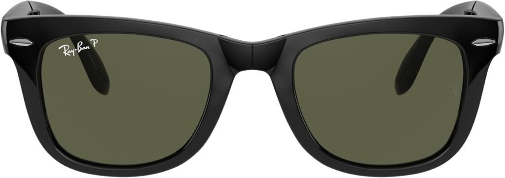 Ray-Ban Sunglasses - RB4105 Folding Wayfarer / Frame: Black Lens: Green Polarized (50 mm)