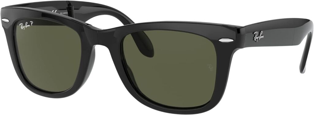 Ray-Ban Sunglasses - RB4105 Folding Wayfarer / Frame: Black Lens: Green Polarized (50 mm)