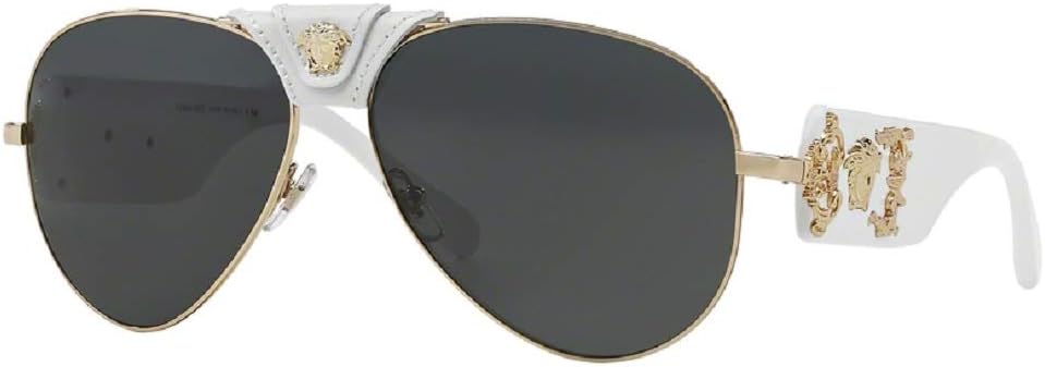 Versace VE2150Q Aviator Sunglasses For Men For Women + BUNDLE with Designer iWear Eyewear Care Kit