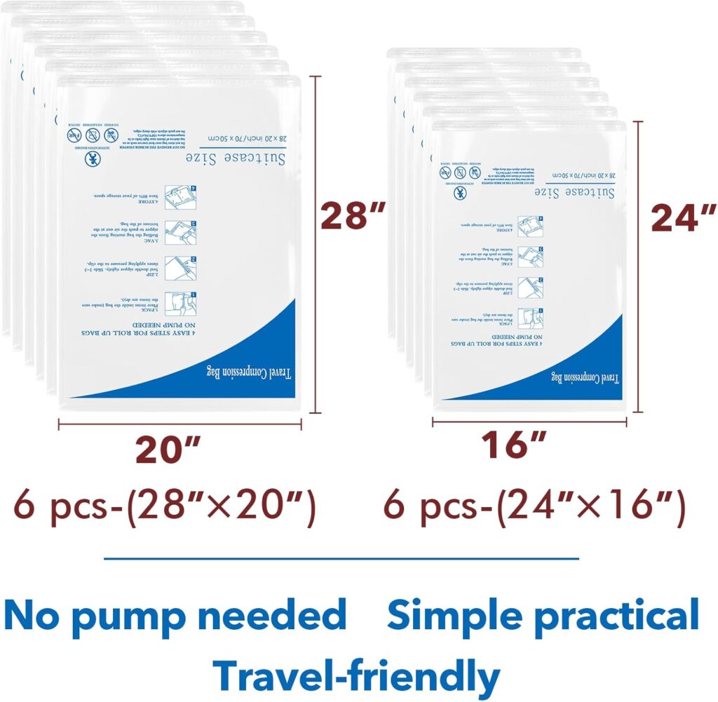 8 Pack Vacuum Storage Bags with Electric Air Pump，2 Jumbo,2 Large,2 Midium,2 Small Bags Space Saver Sealer Bags, Airtight Compression Bags for Clothes, Pillows, Comforters, Blankets, Bedding, Clothing