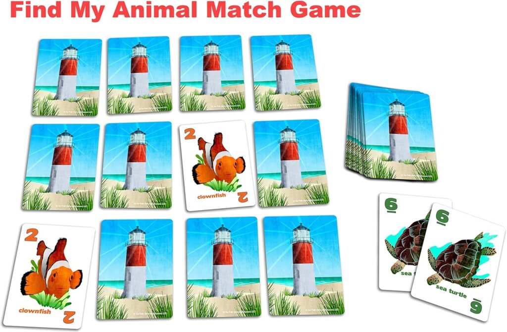 Arizona GameCo GO Fish Untamed Oceans Card Game for Kids Age 4-8 | Play Go Fish, Old Maid and Slap Jack Using The Same Deck | Easy to Learn | Fun Gift Boy, Girl