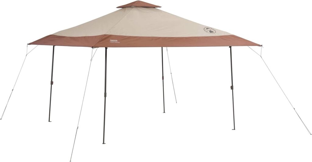 Coleman 13x13ft Instant Canopy Sun Shelter, Portable Shade Tent Sets Up in 3 Minutes, Vented Roof for Airflow, Great for Campsite, Backyard, Tailgates, Beach, Festivals,  More