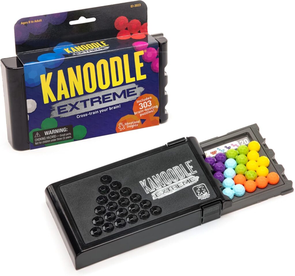 Educational Insights Kanoodle Extreme Puzzle Game, Brain Teaser Puzzle Challenge Game, Gift for Ages 8+