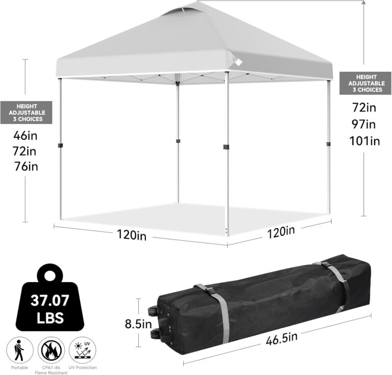 Read more about the article Nazhura 10′ x 10′ Pop Up Canopy Tent Review