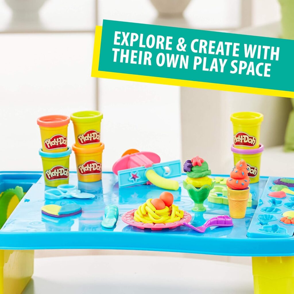 Play-Doh Play n Store Table Toy, 25+ Accessories, 8 Cans of Assort. Colors, Back to School Classroom Supplies, Kids Arts  Crafts, Preschool Toys, Ages 3+ (Amazon Exclusive)