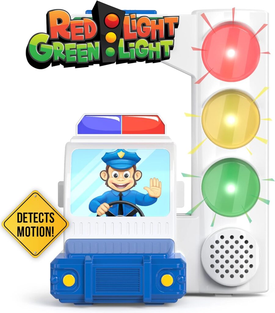 Red Light Green Light Game with Motion Sensing | 1+ Players | Gift for Kids  Toddlers Ages 3, 4-8+, 5, 6, 7+ Year Olds | Family Birthday Party Game | Camping, Travel, Indoor, Outdoor, Outside Toy