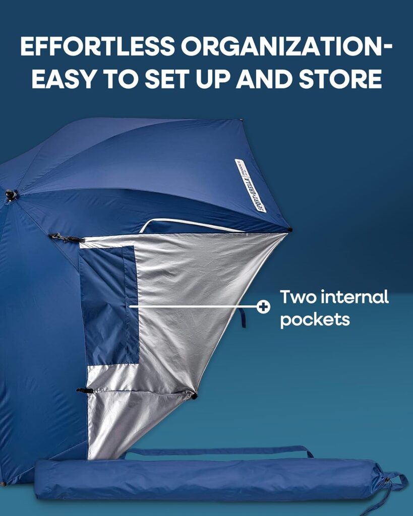 Sport-Brella Premiere XL UPF 50+ Umbrella Shelter for Sun and Rain Protection (9-Foot)