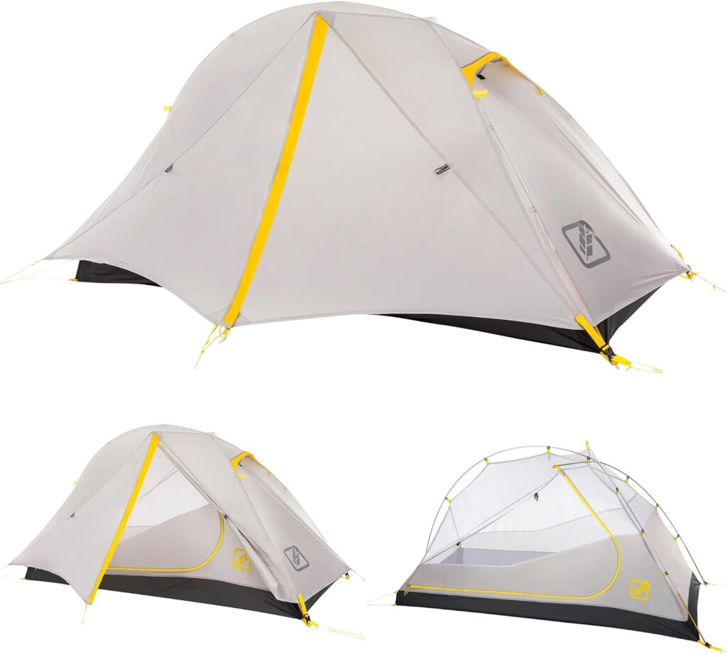 Featherstone Backpacking Tent Lightweight for 3-Season Outdoor Camping, Hiking, and Biking - Includes Footprint  Mesh Gear Loft - Freestanding Tents with Ultralight Fly-Footprint Capability