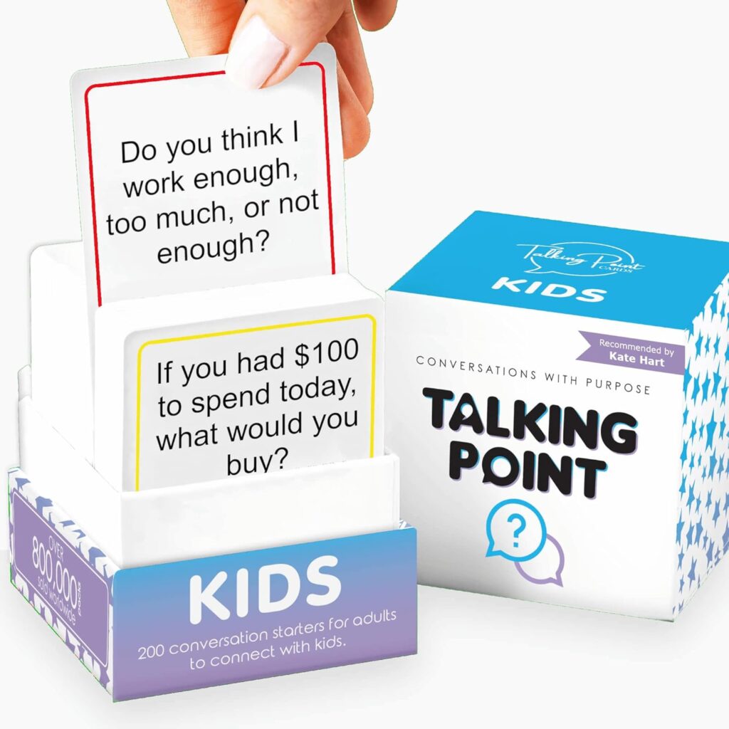 200 Kids Conversation Cards - Get Children to Enjoy Talking  Listening - Great for Road Trip  Family Dinners - A Way for Kids to Express Themselves