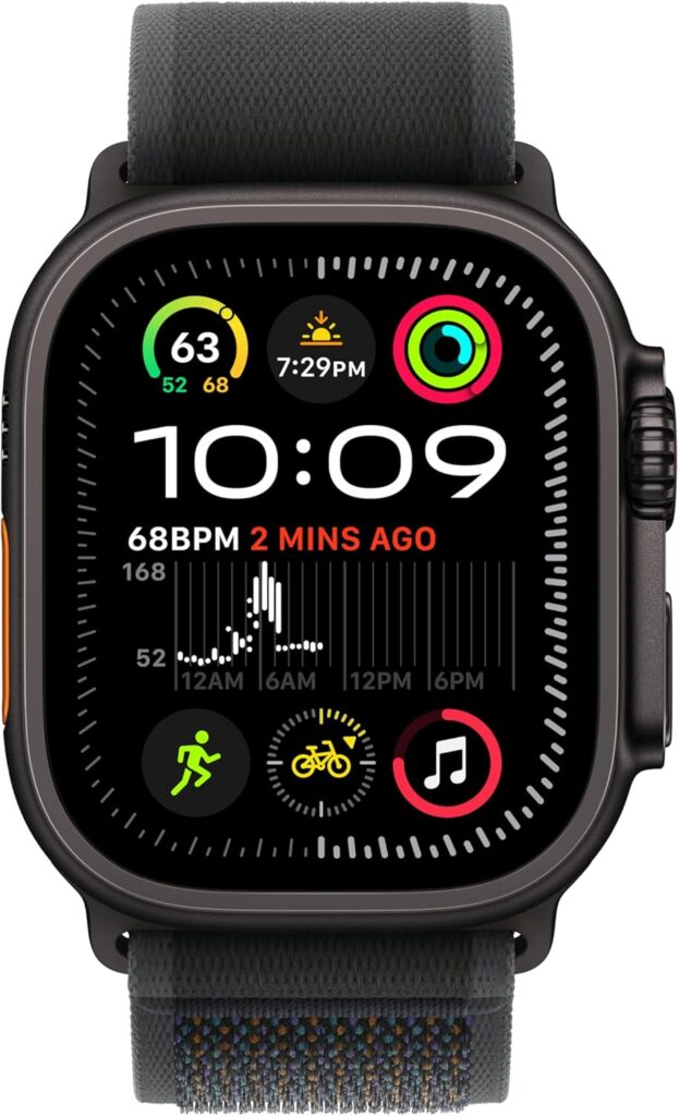 Apple Watch Ultra 2 (GPS + Cellular, 49MM) - Black Titanium Case with Black Ocean Band (Renewed)