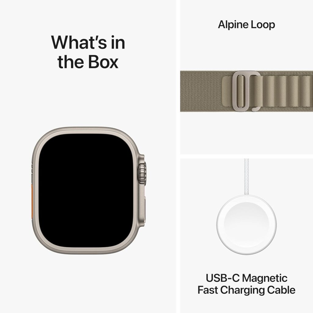 Apple Watch Ultra 2 [GPS + Cellular, 49mm] - Titanium Case with Blue Ocean Band, One Size (Renewed)
