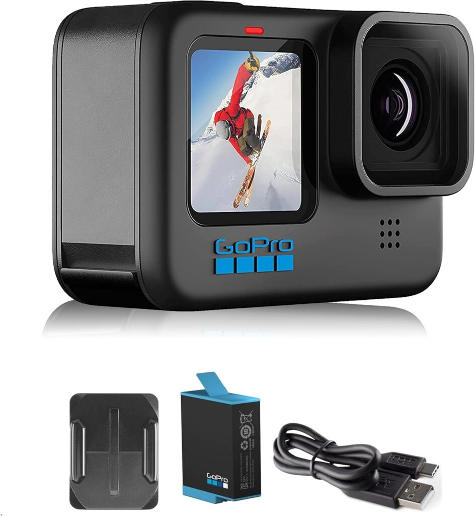 GoPro HERO10 Black- E-Commerce Packaging - Waterproof Action Camera with Front LCD  Touch Rear Screens, 5.3K60 Ultra HD Video