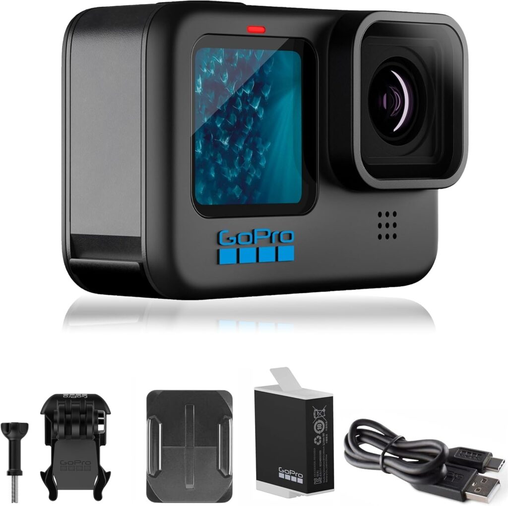 GoPro HERO11 Black – E-Commerce Packaging - Waterproof Action Camera with 5.3K60 Ultra HD Video, 27MP Photos, 1/1.9 Image Sensor, Live Streaming, Webcam, Stabilization