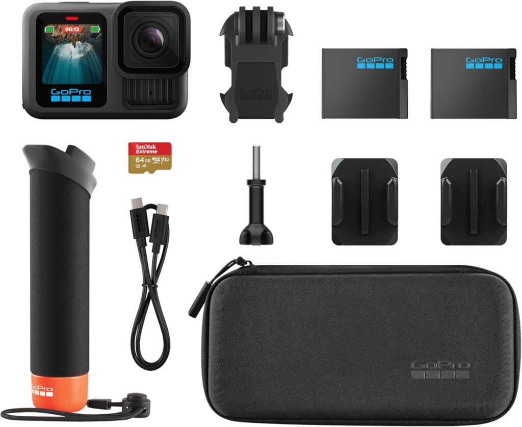 GoPro HERO13 Black - Waterproof Action Camera with 5.3K60 Video, 27MP Photo + Compatability with HB-Series Lenses